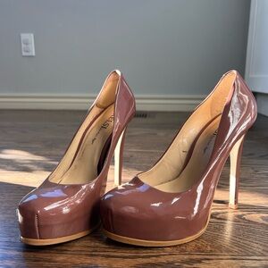 Kelsi Dagger pink/mauve platform pump heel Size 7